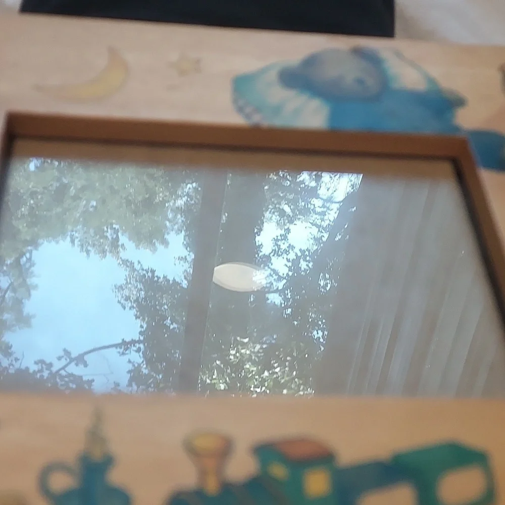 VINTAGE Fetco Teddy Bear wood Frame